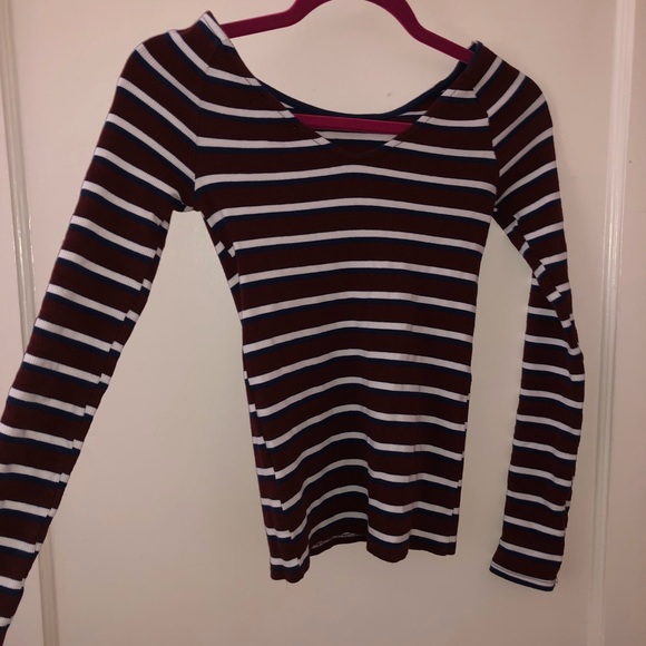Zara trafaluc striped long sleeve top - Picture 3 of 3